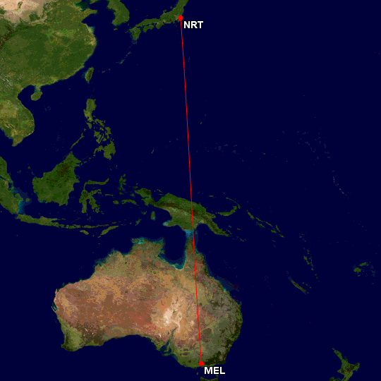 Compartilhando Emissões: Da Austrália para o Japão em classe econômica com pontos AAdvantage