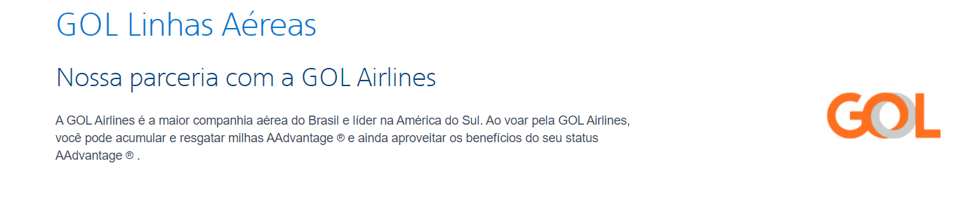 Quando será possível utilizar os benefícios do programa AAdvantage voando com a GOL?