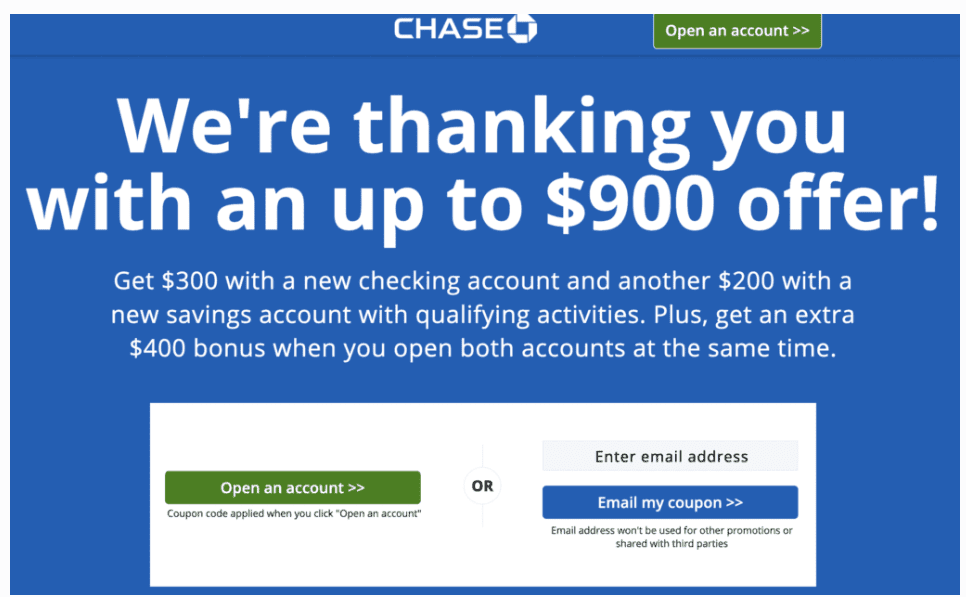 Saiba como eu ganhei 300 dólares do Banco Chase