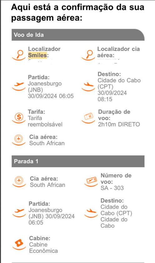 Compartilhando Emissões: Joanesburgo para a Cidade do Cabo voando South African Airways com milhas Smiles   