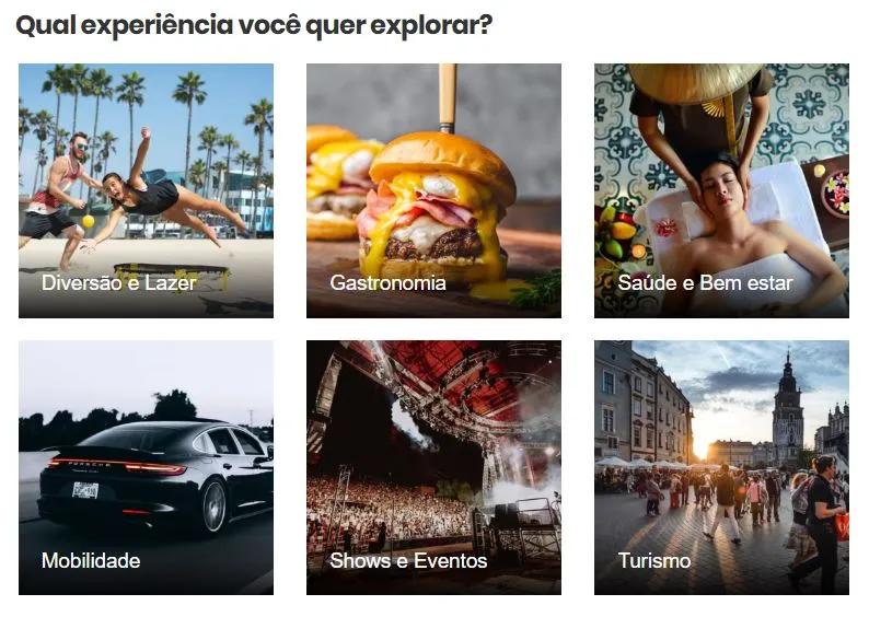 experiências esfera utilizando pontos + dinheiro