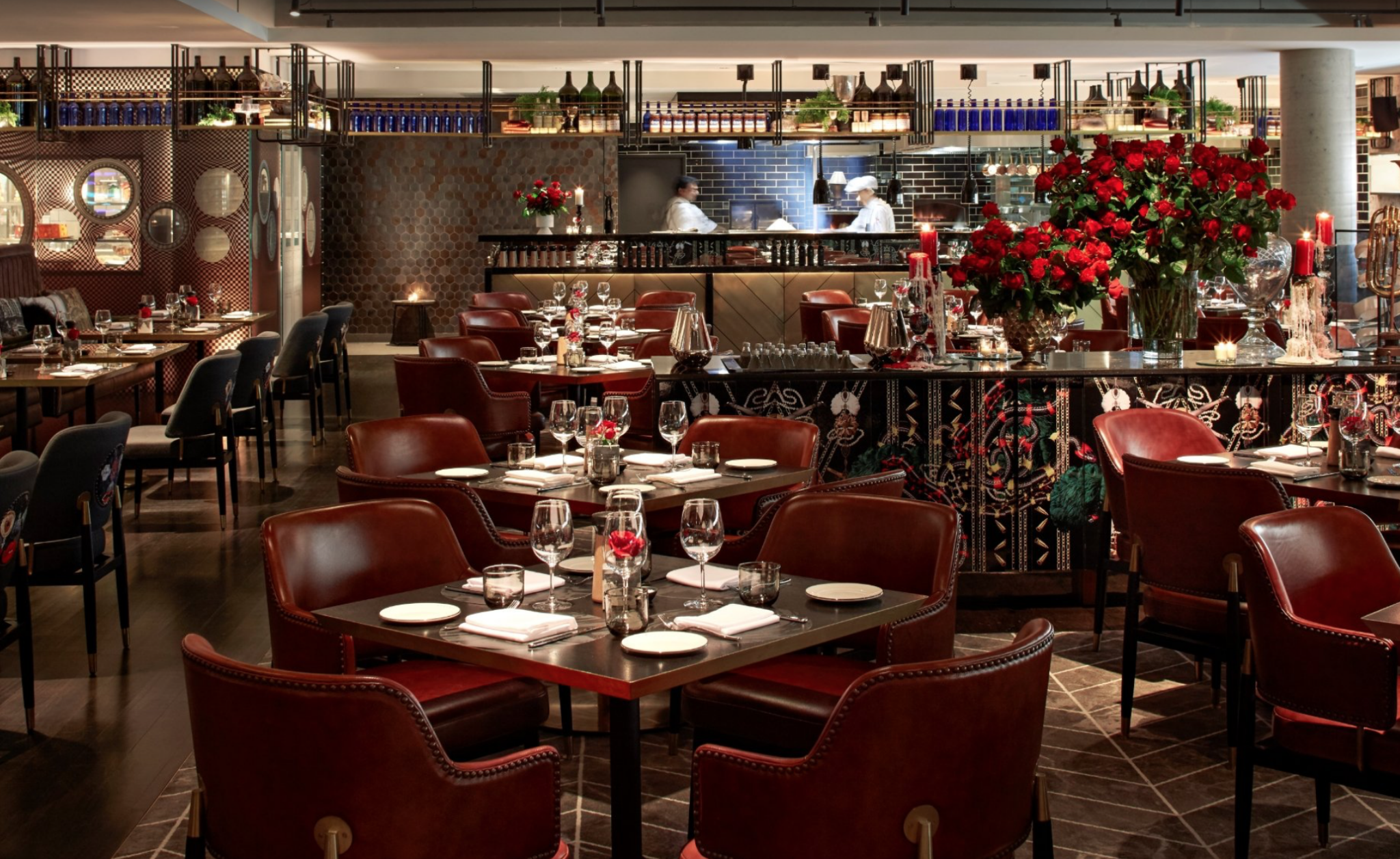 móveis, cena, Mesa da sala de jantar e cozinha, interno, mesa, lanchonete, cafeteria, flor, restaurante, vermelho, piso, teto, cadeira, bar