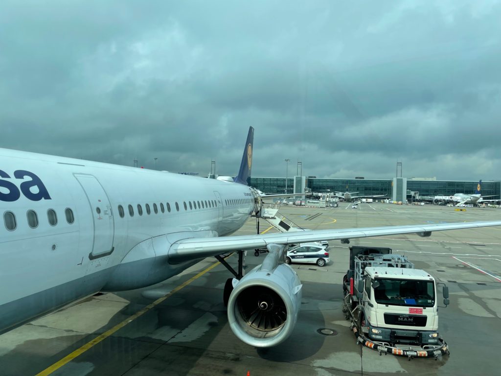 Lufthansa classe executiva no A321 entre Frankfurt e Lisboa