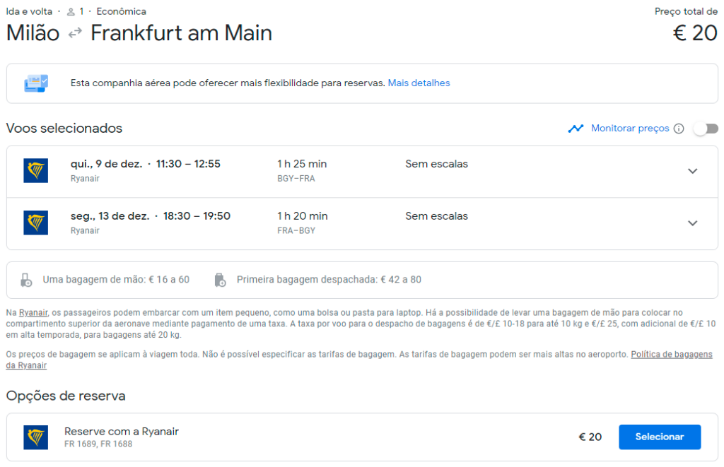 Direto da Europa: Como paguei apenas 2 euros em uma passagem aérea entre Milão e Frankfurt
