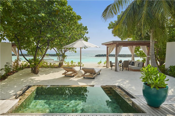 Vista piscina e mar Maldivas ALL Accor