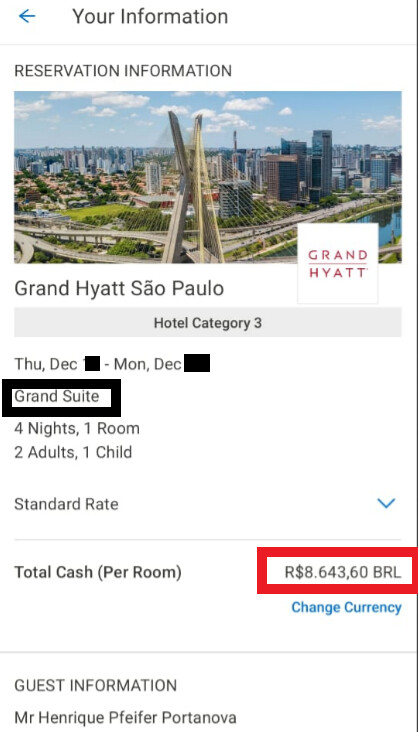 Economia de mais de R$ 6.000 ao se hospedar no Grand Hyatt em São Paulo