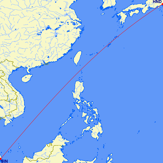 Compartilhando emissões: Singapura para Tóquio em classe executiva voando com a JAL