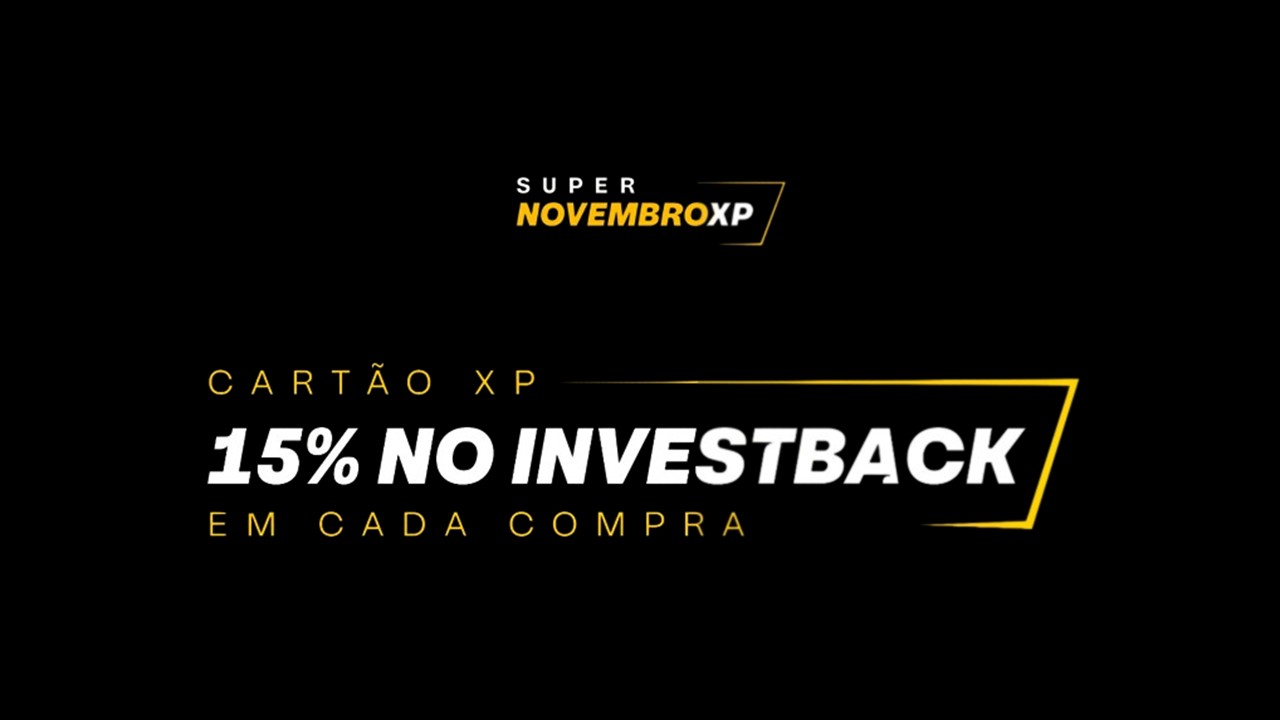 Cartão XP oferecerá 15% de Investback em compras de até R$1 mil