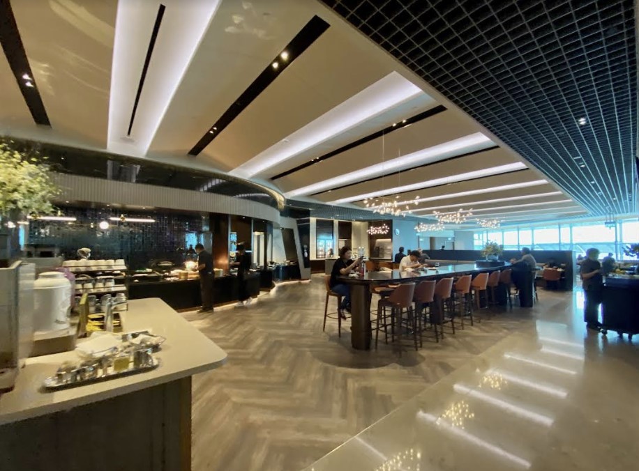 teto, mesa, interno, móveis, lobby, piso, pessoas, aeroporto