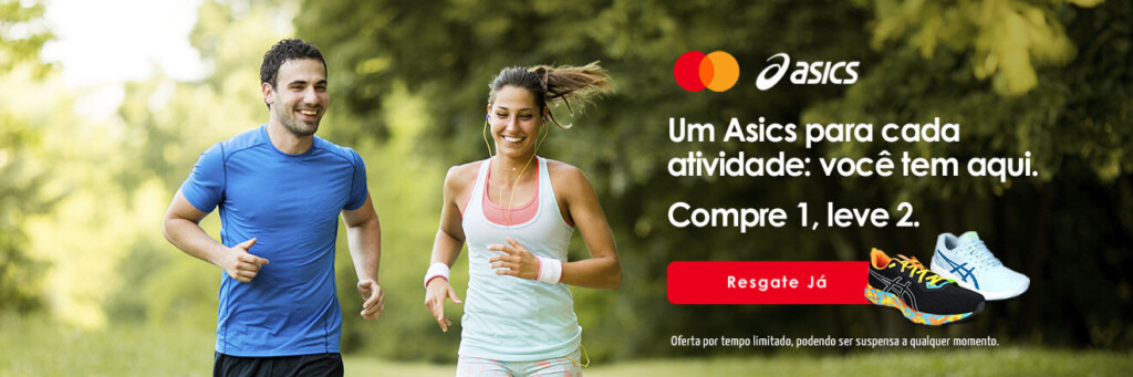 Mastercard Surpreenda - Compra dois pares Asics e pague apenas um