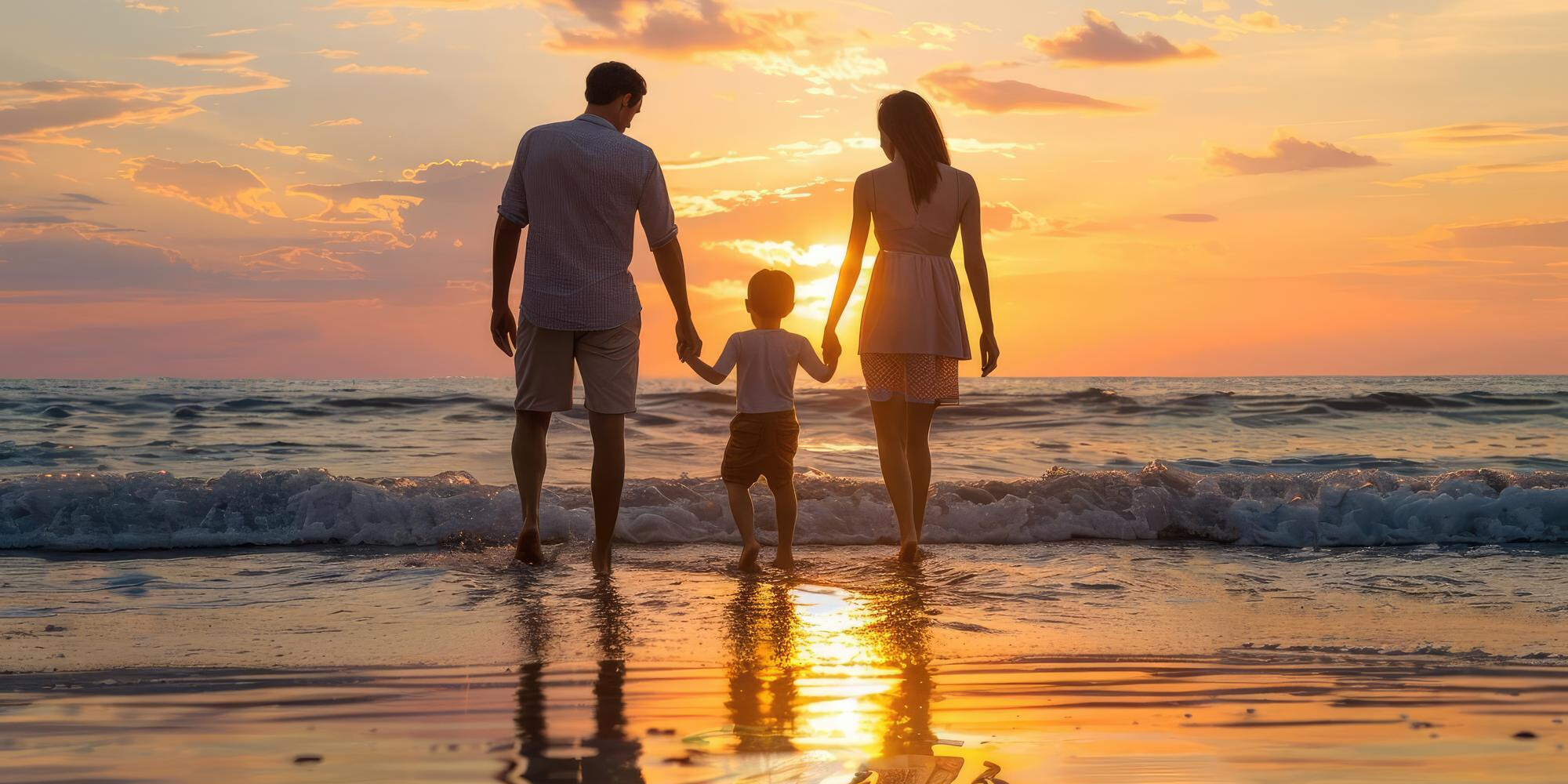 família-viagem-praia-casal-filho-mar-entardecer-sol Alerta de passagens PPV! Resgate trechos nacionais a partir de 2.000 pontos + taxas