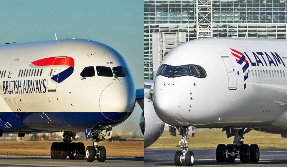 British Airways e LATAM ampliam acordo de códigos compartilhados