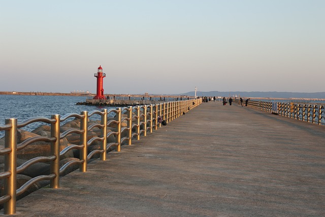 outdoor, céu, água, farol, calçadão, praia, oceano, térreo, píer, mar