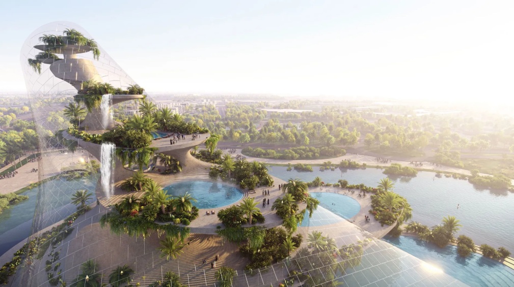 Therme Dubai - Resort vertical de luxo com piscinas e jardins suspensos será inaugurado em 2028