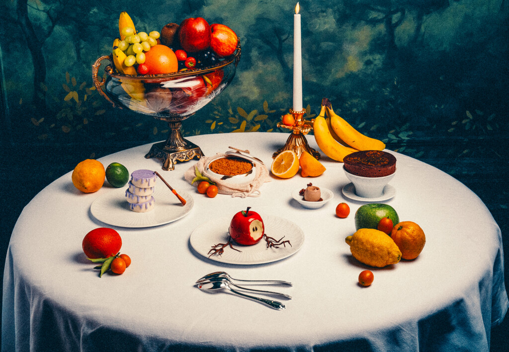 louça, mesa, placa, Prato, sobremesa, bolo de aniversário, pintura, Arte culinária, morango, natureza-morta, Alimentos naturais, refeição, fruta, bolo, alimento, interno