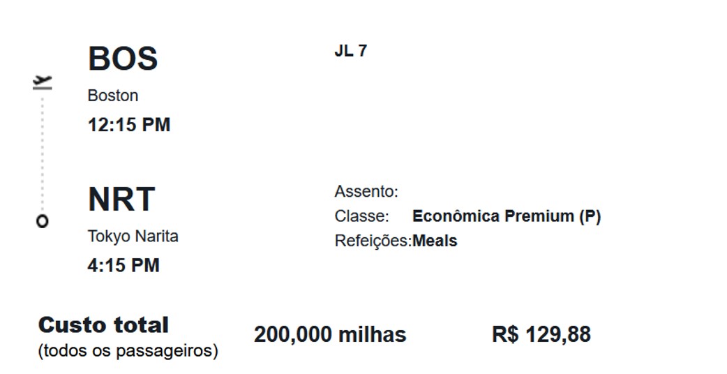 Compartilhando Emissões: Boston para Tóquio voando com a Japan Airlines