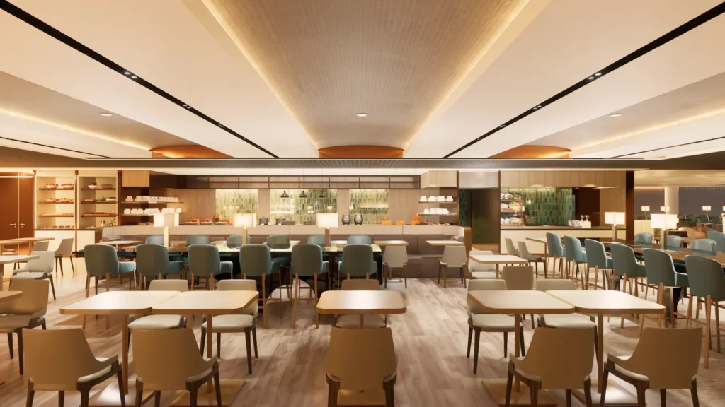 cadeira, teto, móveis, interno, Mesa da sala de jantar e cozinha, cafeteria, piso, mesa, design de interiores, salão, lobby, lanchonete, parede, Luminária de teto, restaurante, janela, jantar