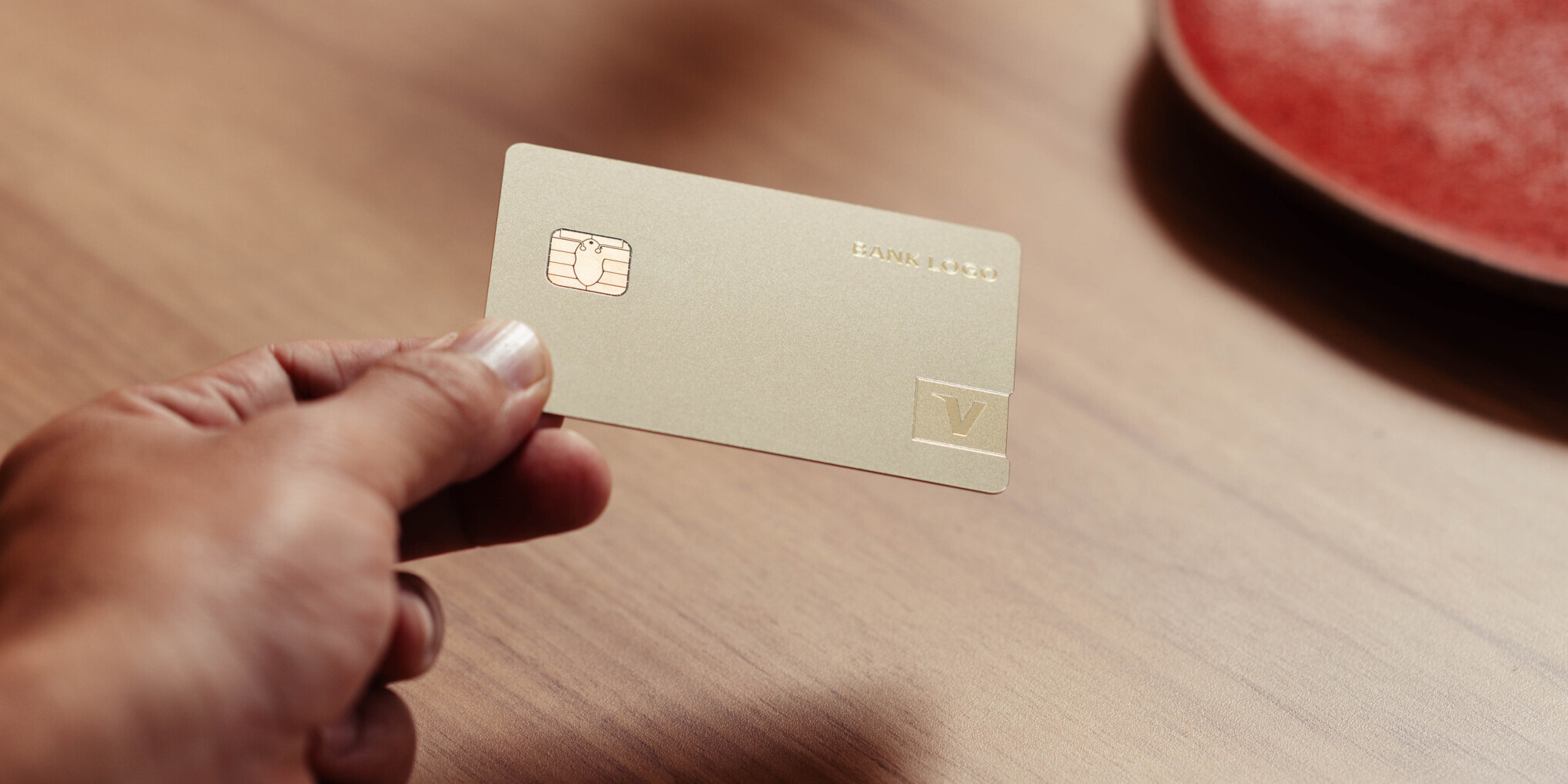 Visa Infinite Privilege, cartão, mesa, pessoa, unha, interno, piso, de madeira, alimento