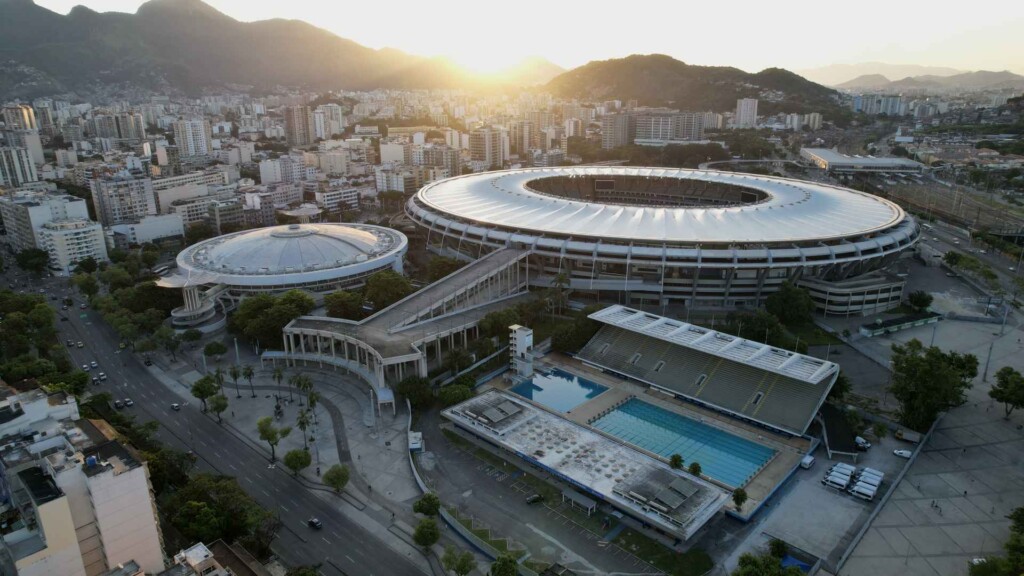 estádio, construção, céu, outdoor, Fotografia aérea, montanha, cidade, grande, domo, paisagem