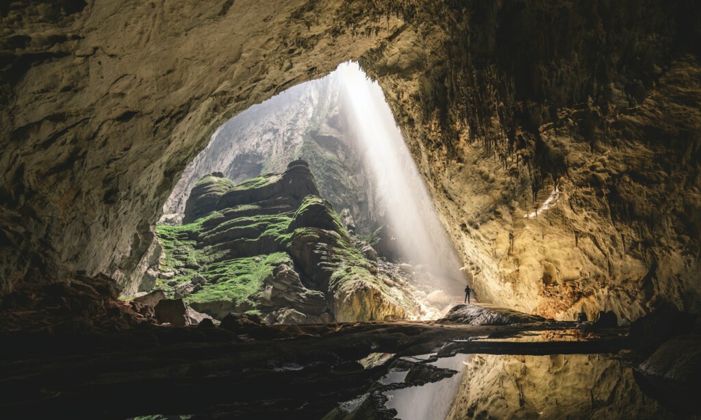 natureza, água, cachoeira, montanha, erosão, caverna, outdoor, paisagem