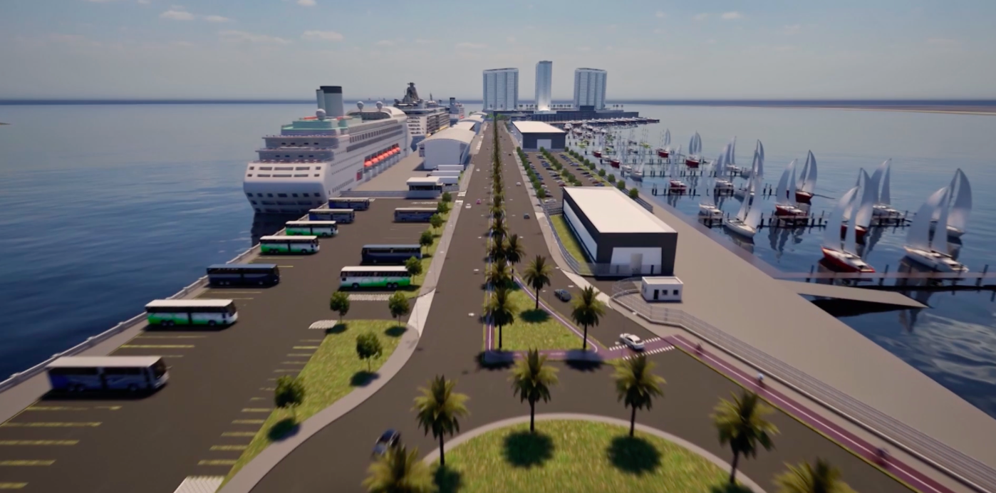 Santos deverá ter complexo turístico sobre o mar