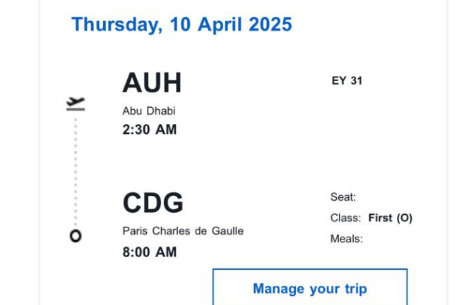 Compartilhando Emissões 215 - Bangkok para Paris em primeira classe voando com a Etihad