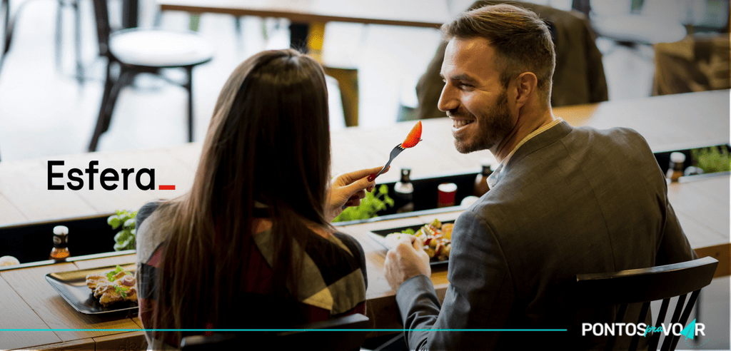 Esfera oferece até 10 pontos por real gasto em restaurantes