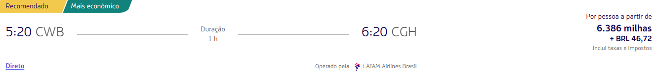 LATAM Pass tem trechos pelo Brasil a partir de 2.664 milhas