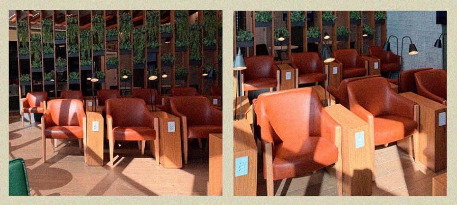 móveis, cadeira, piso, interno, jantar