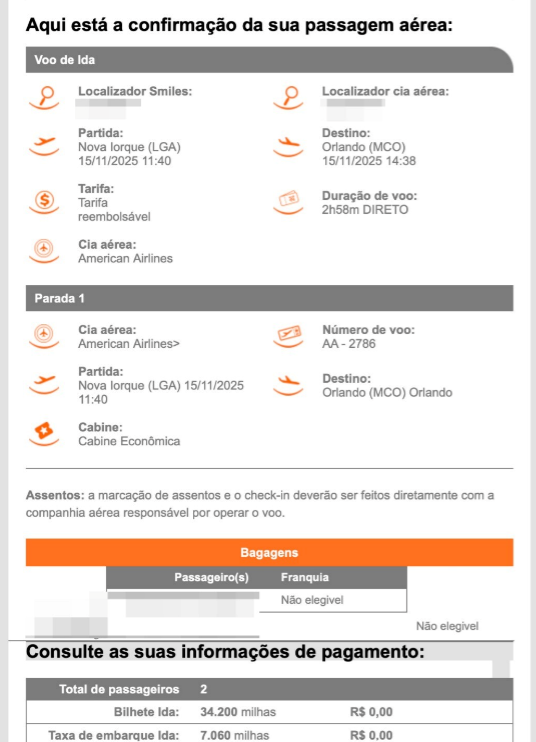 Compartilhando Emissões: Nova York para Orlando voando com a American Airlines