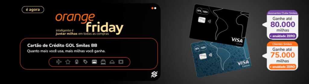 cartão gol smiles milhas bônus