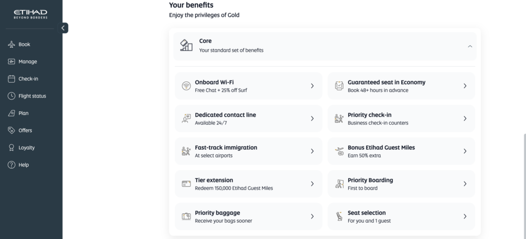 status gold etihad guest