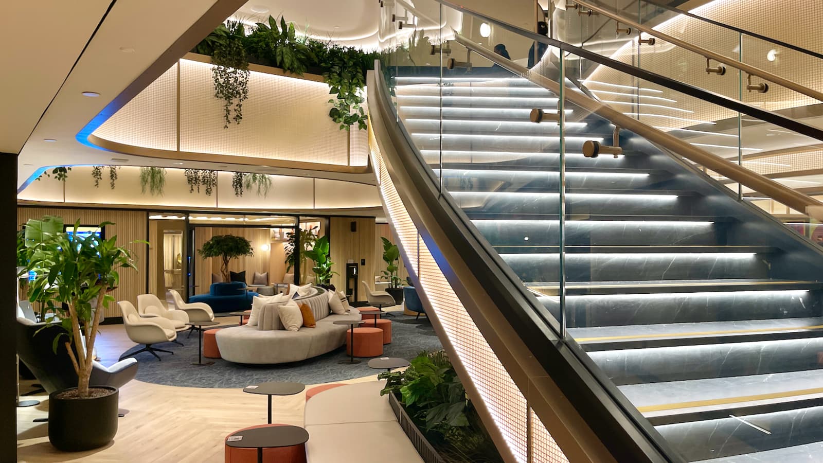 escadarias, planta doméstica, design de interiores, interno, corrimão, lobby, vaso de flores, piso, teto, planta