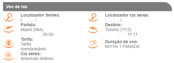 Compartilhando Emiss&otilde;es: Miami para Toronto voando American Airlines com milhas Smiles