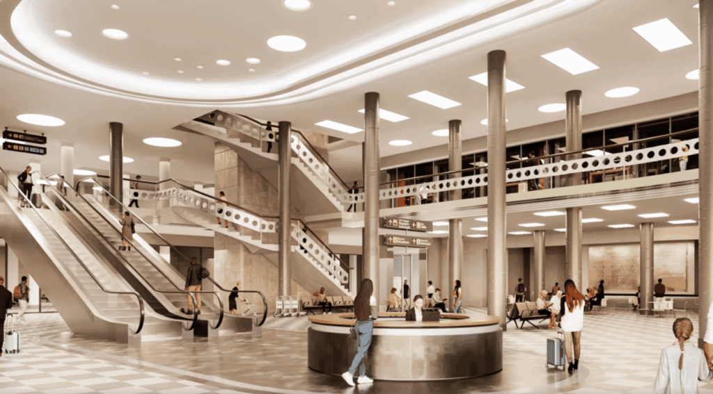 captura de tela, interno, lobby, escadarias, pessoas