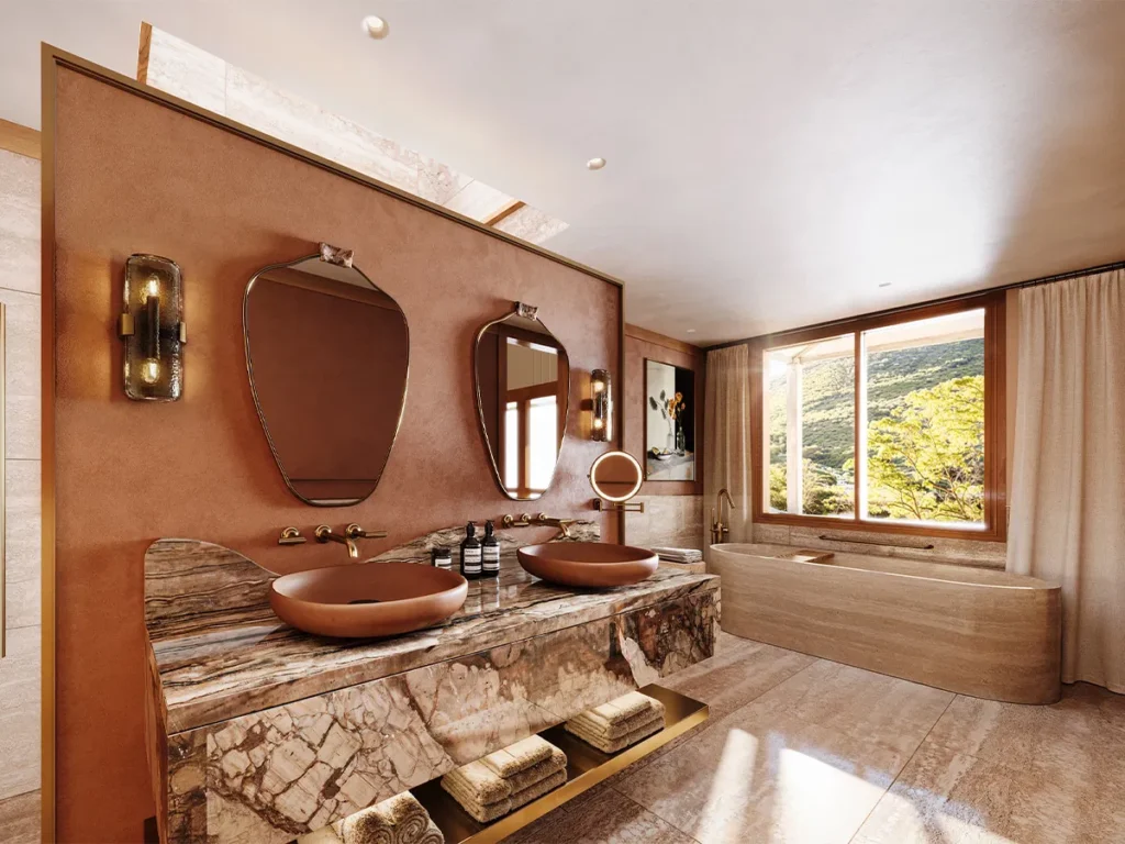 interno, parede, design de interiores, pia, teto, banheira, piso, banheiro, janela, casa, Encanamento, cômodo, recanto, espelho, móveis, hotel