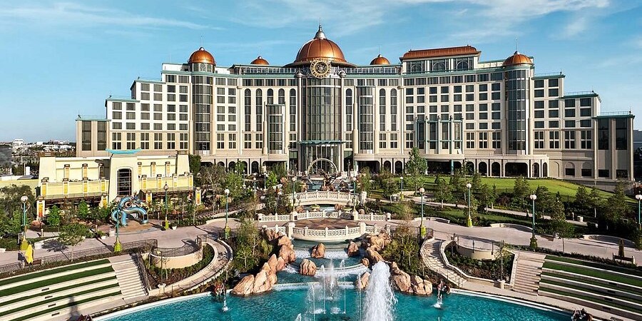 outdoor, céu, construção, piscina, fonte, árvore, Estância termal, hotel, Cidade resort, resort, Construção de uso misto, água, cidade