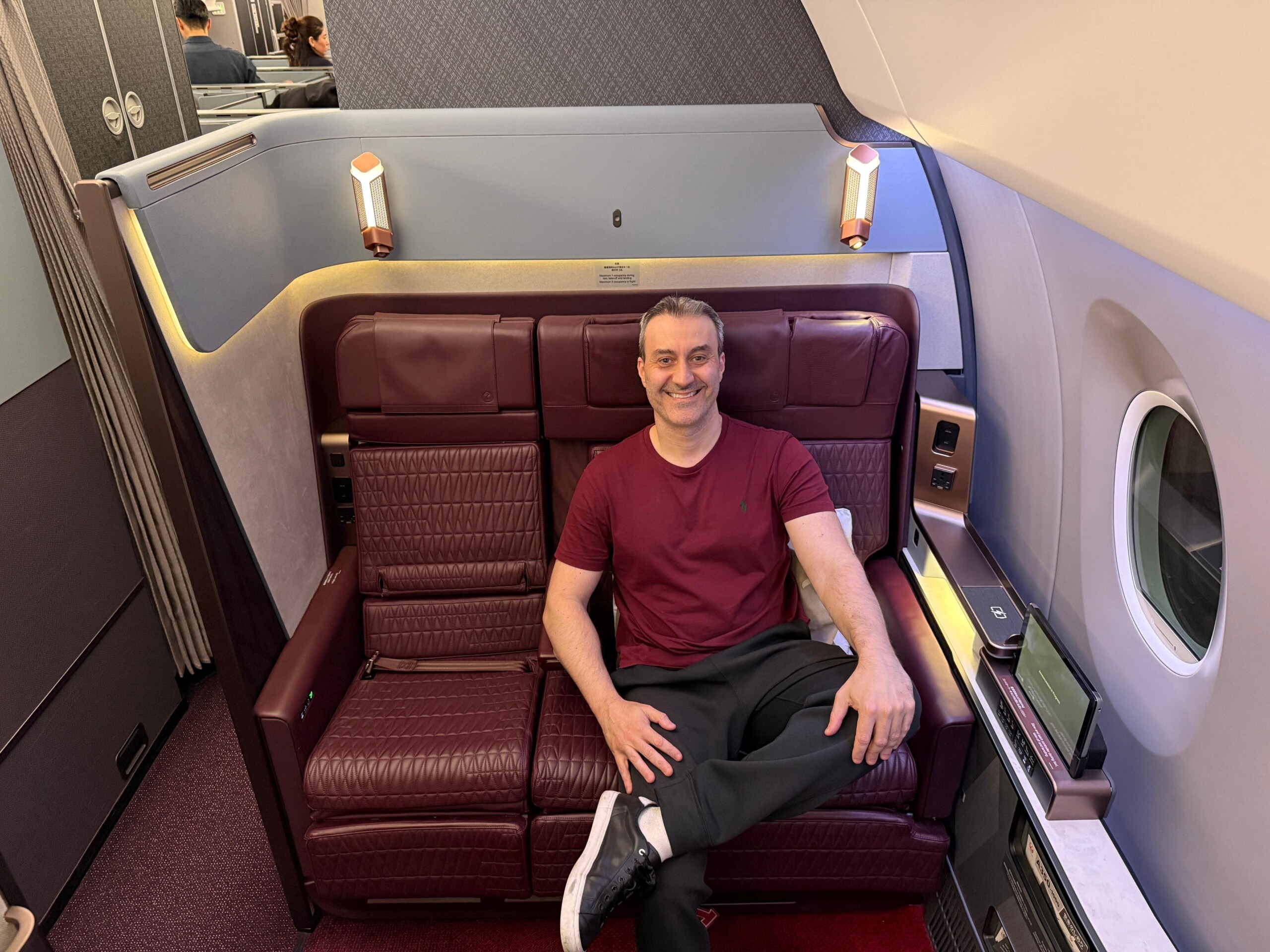 roupas, pessoa, homem, calçados, sorriso, interno, parede, plaina