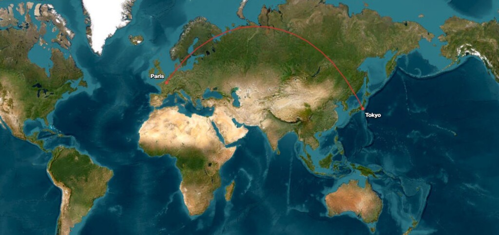 paris tóquio primeira classe