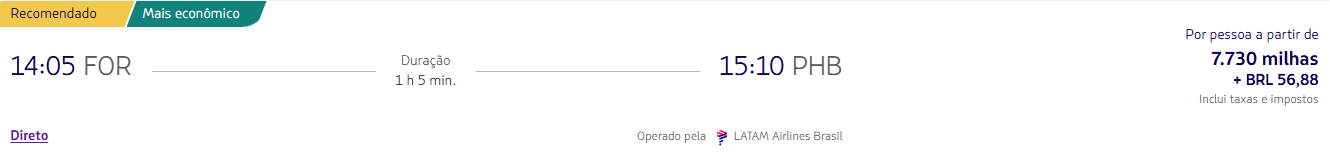 Alerta de passagens PPV! Confira passagens nacionais a partir de 3.426 milhas LATAM Pass