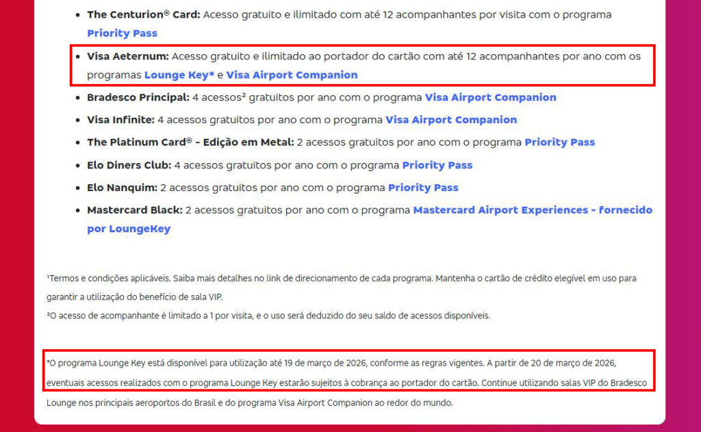 aeternum salas vip bradesco