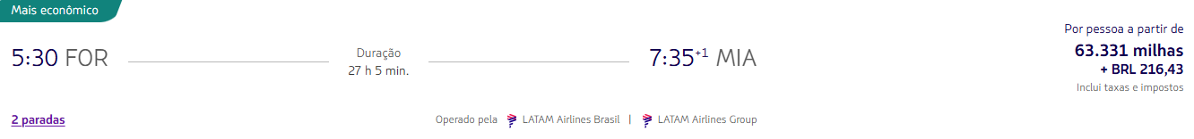 Alerta de passagens PPV! Trechos para a América do Norte a partir de 33.656 milhas LATAM Pass