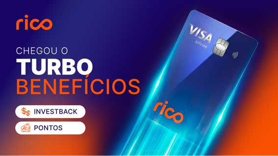 Rico lança "Turbo Benefícios" e aumenta Investback e pontos do cartão de crédito