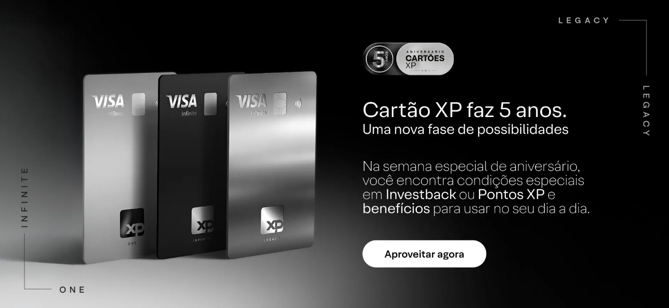 XP lança campanha de aniversário com benefícios exclusivos