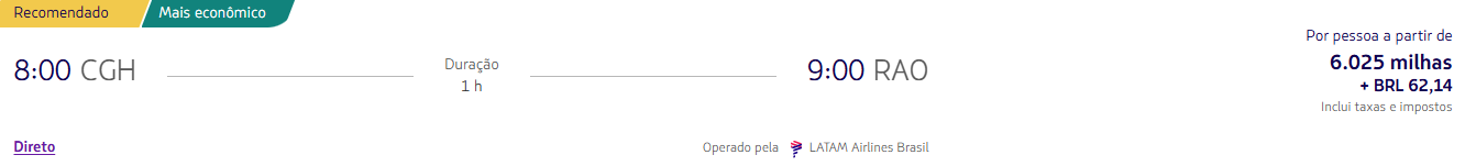 Alerta de passagens PPV! Veja trechos nacionais a partir de 6.025 milhas LATAM Pass + taxas