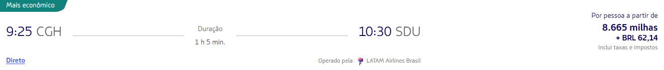 Alerta de passagens PPV! Trechos para o Rio de Janeiro a partir de 5.440 milhas LATAM Pass + taxas