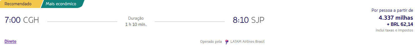 Alerta de passagens PPV! Confira trechos pelo Brasil a partir de 3.538 milhas LATAM Pass + taxas