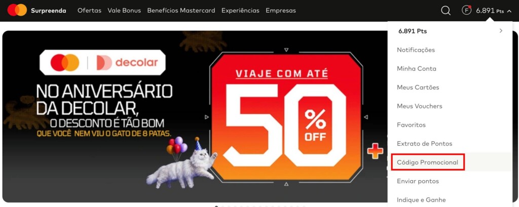 mastercard surpreenda pontos