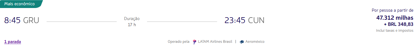 Alerta de passagens PPV! Trechos para a América do Norte a partir de 47.312 milhas LATAM Pass + taxas