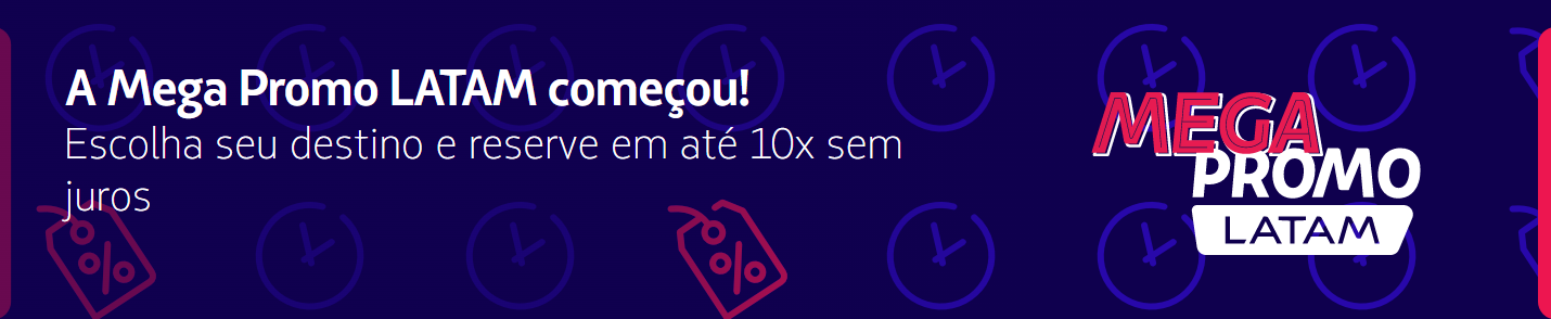 Mega Promo LATAM Pass: confira ofertas nacionais e internacionais a partir de 3.608 milhas